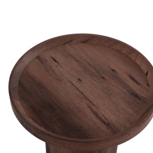 Помощна маса Margon Hm18027 Mdf в тъмно кафяв дървесен цвят Φ45x50.5hсм.
