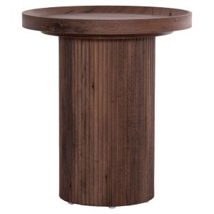 Помощна маса Margon Hm18027 Mdf в тъмно кафяв дървесен цвят Φ45x50.5hсм.