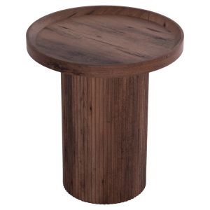 Помощна маса Margon Hm18027 Mdf в тъмно кафяв дървесен цвят Φ45x50.5hсм.