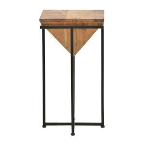 Side table Miles Industrial acacia solid wood with metal frame 29x29x54cm