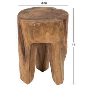 Помощна маса Naturally от естествено тиково дърво масив Naturally D30х40cm Hm9349