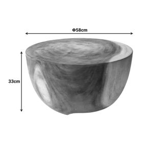 Notive side table, made of Suar wood, in natural color, size 58x33 cm