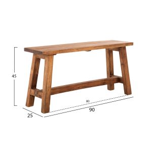 Помощна маса Ranch махагоново дърво естествен цвят 90x25x45hcm Hm9752