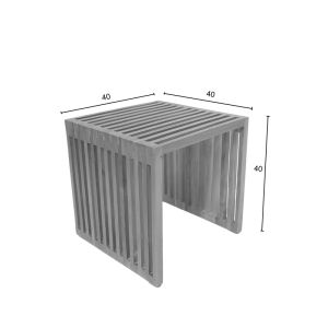 Side table Saimon teak in natural shade 40x40x40cm
