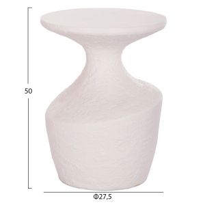 Помощна маса Santorin Rebon Hm18156.02s фибро цимент в бял Цвят--φ27.5x50hcm