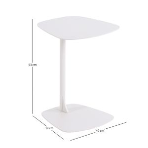 Side table Soffbord Sm6417.01 aluminum ivory color 40x39x53h
