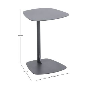 Side table Soffbord Sm6417.02 aluminum charcoal color 40x39x53h
