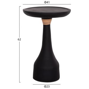 Side table Torg Hm18170.01 fiber cement black Φ41x62hcm.