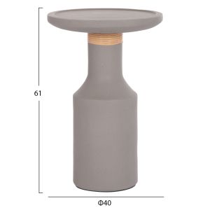 Помощна маса Tred(t) Hm18169.03 фибро цимент в сив натурален ратан -- Φ40x61в см.