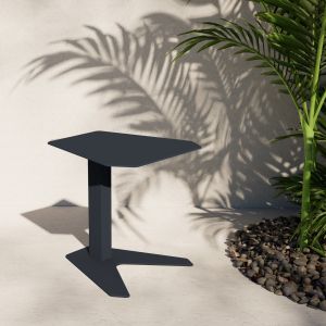 Side table Zander Sm6495.01 gray aluminum 45x44.2x45h