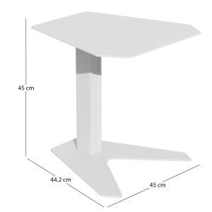 Side table Zander Sm6495.02 cream white aluminum 45x44.2x45h