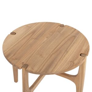 Помощна маса кръгла Katal Hm9932 Sungkai дърво в естествен цвят Φ59,5x50,5hcm.