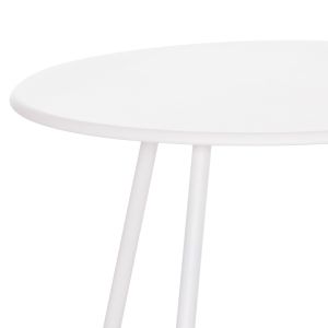Помощна маса кръгла Sammon Hm6271.02 метал в бял цвят Φ45x50hcm.