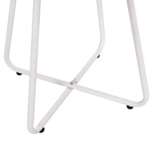 Помощна маса кръгла Sammon Hm6271.02 метал в бял цвят Φ45x50hcm.