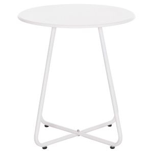 Помощна маса кръгла Sammon Hm6271.02 метал в бял цвят Φ45x50hcm.