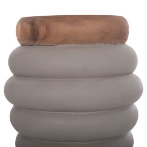Помощна маса Puffat Hm18172.03 фибро цимент с плоч от сив тик Φ45x46в см.