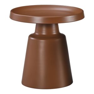 Помощна масичка Ginoze метал в кафяв цвят D50x50.5см