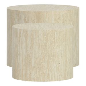 Помощни маси 2 бр. Zonar Mdf с травертинова визия