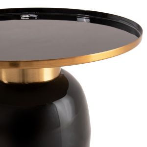 Помощни маси 2бр Fryn Hm9662 метални емайл лак в кафяво и златно D60 / D50,5cm