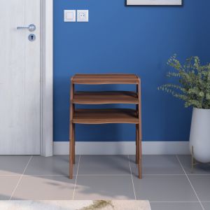 Side tables 3pcs, set Essent Hm18175,05 melamine in walnut 45x35x40hcm