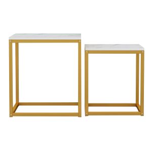 Помощни маси Cuby к-т 2бр Mdf и метал в сиво Hm8762,11