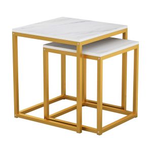 Помощни маси Cuby к-т 2бр Mdf и метал в сиво Hm8762,11