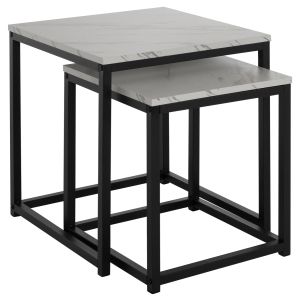 Помощни маси Cuby к-т 2бр Mdf и метал в сиво Hm8762,12