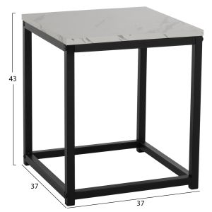 Помощни маси Cuby к-т 2бр Mdf и метал в сиво Hm8762,12