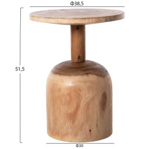 Помощни маси Pumbe сет от 2 бр. масивно дърво суар D38.5cm D39.5cм Hm10710