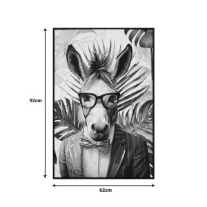 Поп арт картина Mr Donkey- господин магаре платно с рамка 62x4x92см