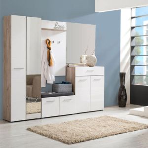 Portmanteau Beny Com 760 gray oak-white lacquer 79x35x45cm