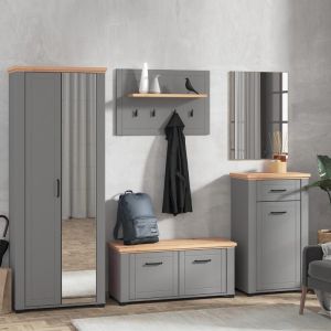 Valencia Civ portmanteau oak artisan-grey matt 86.5x19.5x57cm