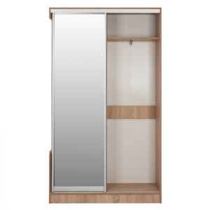 Wardrobe with sliding door and mirror, Sonoma color Hm2424