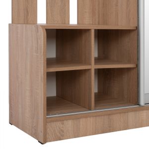 Wardrobe with sliding door and mirror, Sonoma color Hm2424
