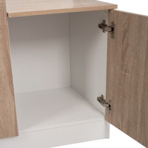 Portmanto with mirror Janice color white and mocha Hm2264