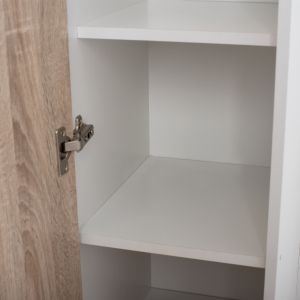 Portmanto with mirror Janice color white and mocha Hm2264