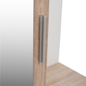 Portmanto with mirror Janice color white and mocha Hm2264