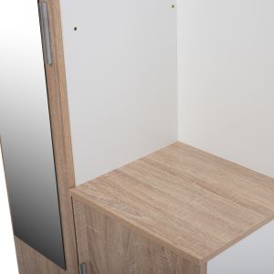 Portmanto with mirror Janice color white and mocha Hm2264
