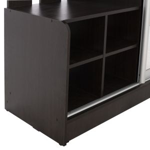 Portmanto with shoe cabinet and mirror Dulce wenge color Hm2424,02 118x45x210cm