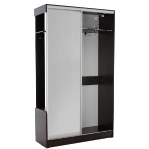 Portmanto with shoe cabinet and mirror Dulce wenge color Hm2424,02 118x45x210cm