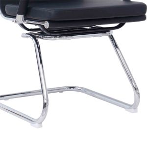 Visitor office chair Tokyo black eco-leather 55.5x52x88cm