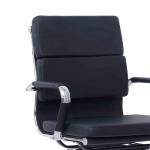 Visitor office chair Tokyo black eco-leather 55.5x52x88cm