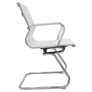 Visitor office chair Valter white eco-leather 55.5x52x95.5cm