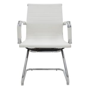 Visitor office chair Valter white eco-leather 55.5x52x95.5cm