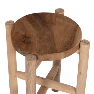 Flower stand Hm7935 teak wood in natural color D30x75.5cm