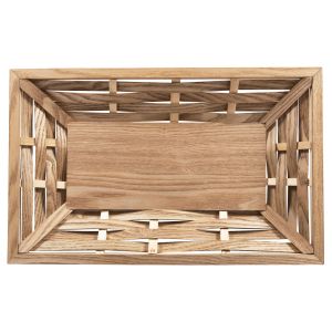 Rectangular serving tray Hm4228 softwood and MDF 51x32x5.5hcm