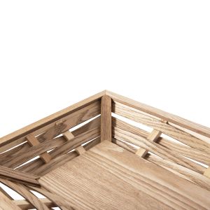 Rectangular serving tray Hm4228 softwood and MDF 51x32x5.5hcm