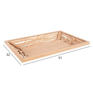 Rectangular serving tray Hm4228 softwood and MDF 51x32x5.5hcm