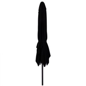 Professional aluminum umbrella 3x3x2.83m with acrylic fabric in black color Hm6026.03