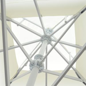 Professional aluminum umbrella Hm6007.01 in white color - improved ventilation - telescopic - 3.5x3.5m